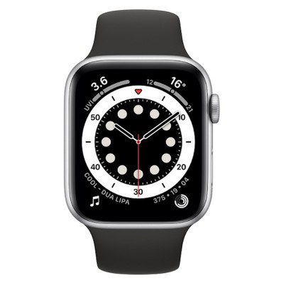 Apple Watch Series 6 GPS + Cellular Silver Aluminium 44MM Black