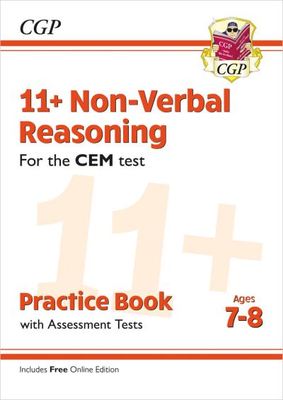 11+ CEM Non-Verbal Reasoning Practice Book & Assessment Tests - Ages 7-8 (with Online Edition) - CGP Books - Paperback - Used