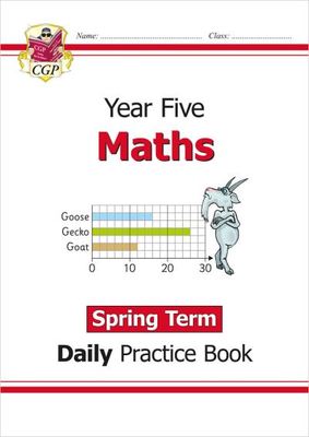 KS2 Maths Year 5 Daily Practice Book: Spring Term - CGP Books - Paperback - Used