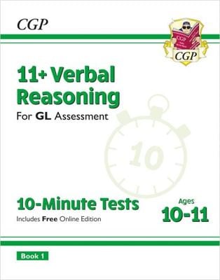 11+ GL 10-Minute Tests: Verbal Reasoning - Ages 10-11 Book 1 (with Online Edition) - CGP Books - Paperback - Used